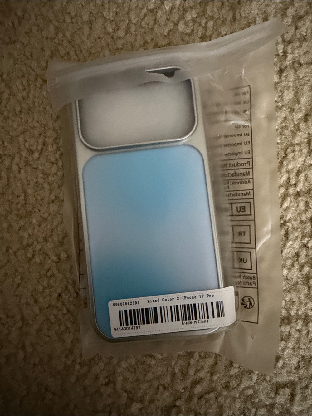Blue Gradient iPhone 17 Pro Case - Protective Soft Cover